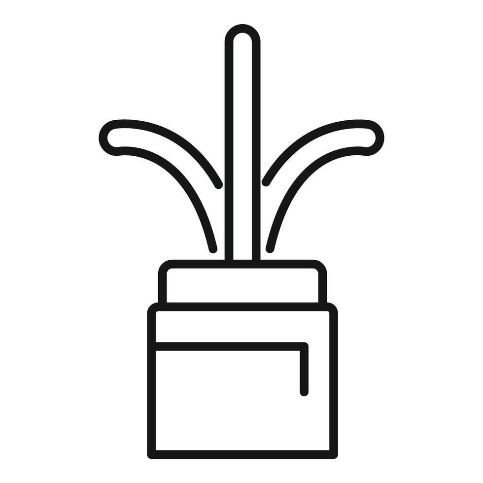 Line art icon of a reed diffuser scenting a room vector