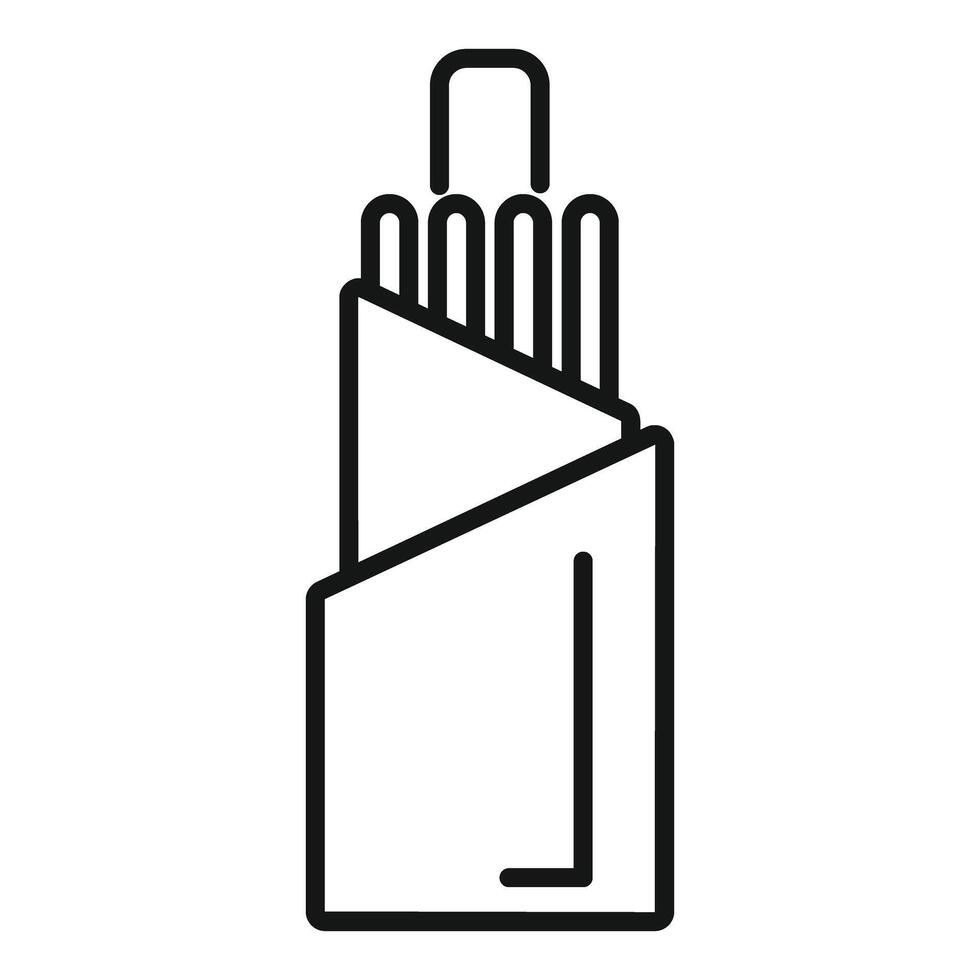 Fiber optic cable box icon, optical wire containing many strands of glass fibers for transmitting data as light pulses vector