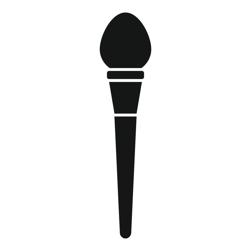 Makeup brush with long handle for applying foundation vector