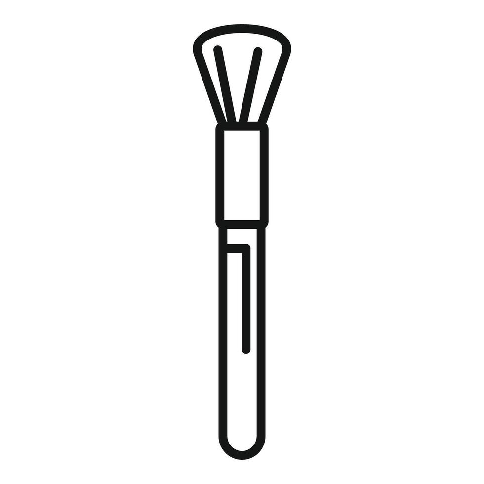 Makeup brush icon representing applying makeup and cosmetics vector