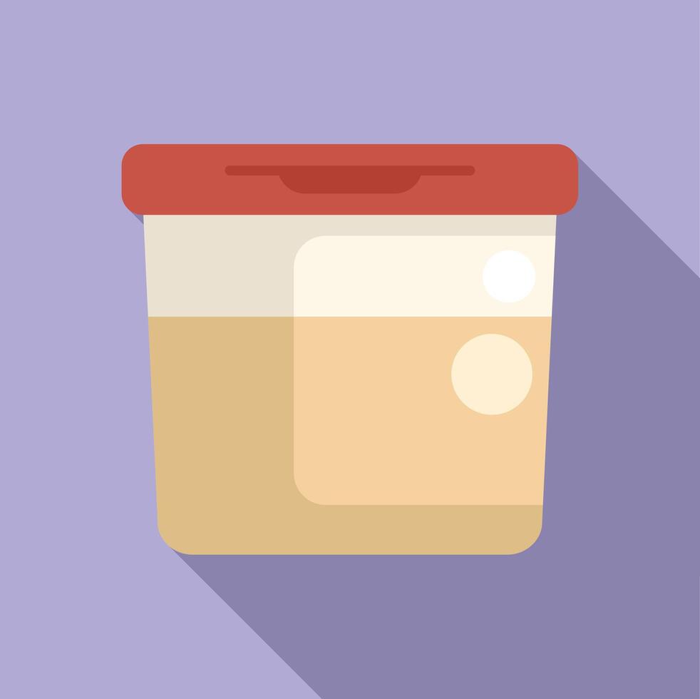Plastic container keeping leftovers fresh for later vector