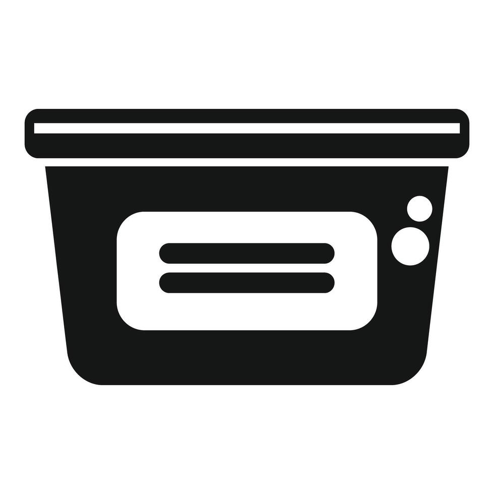 Plastic lunchbox keeping food fresh for later vector