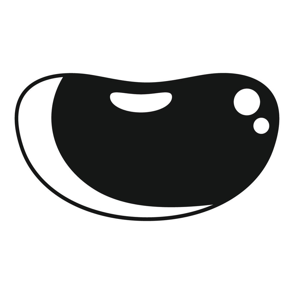 Black bean icon representing healthy eating and veganism vector