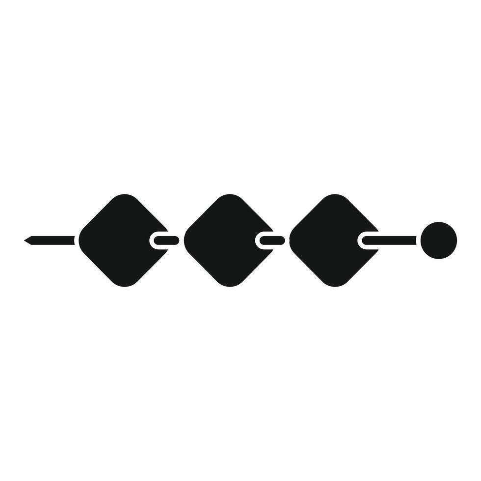 Skewer icon representing shish kebab cooking method vector