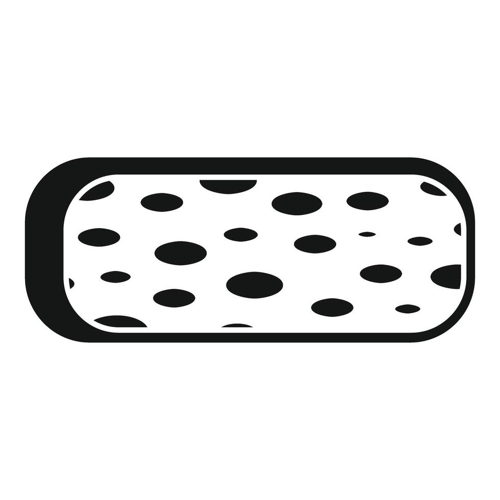 Rectangular piece of swiss cheese showing holes vector