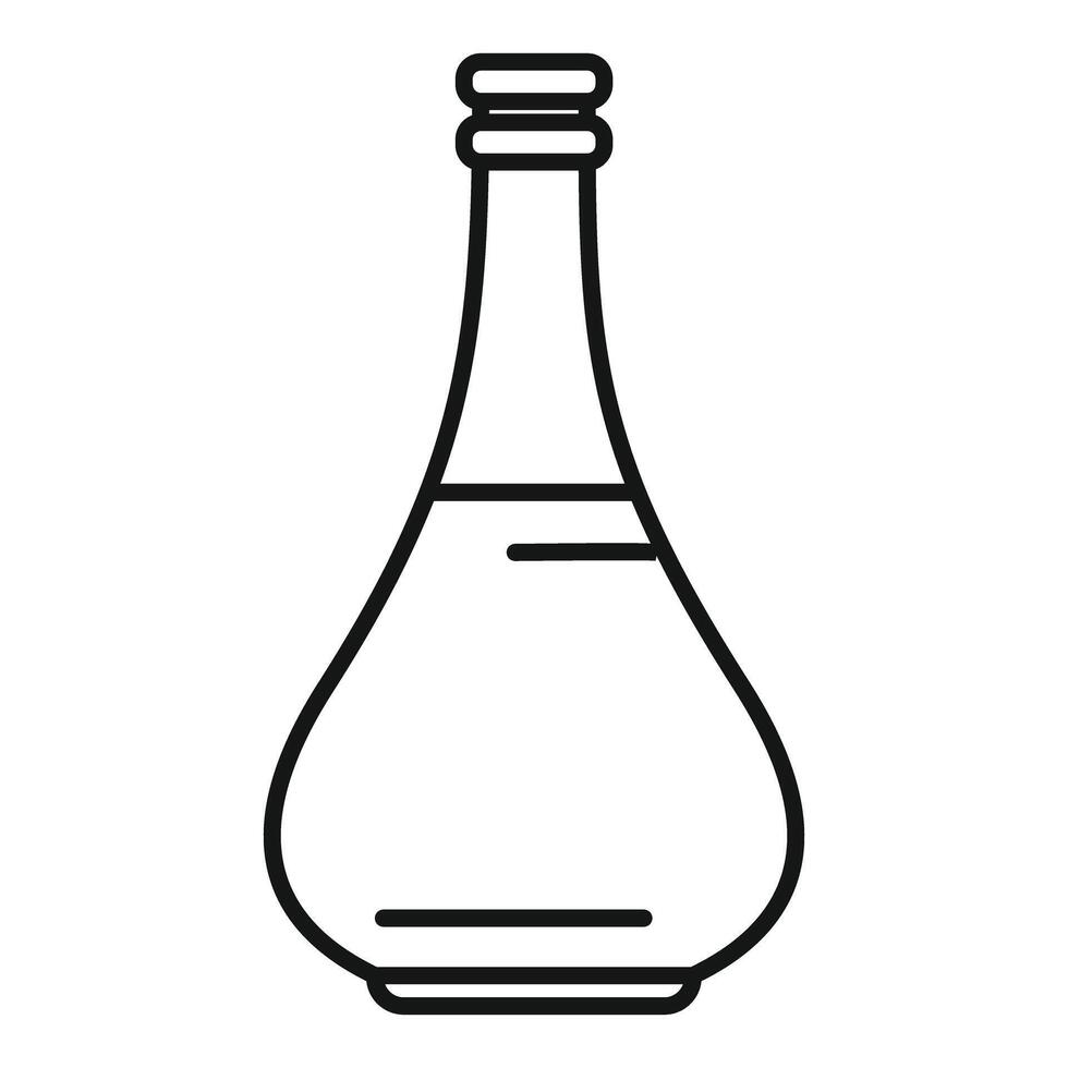 Minimalist icon of a bottle containing a liquid substance vector