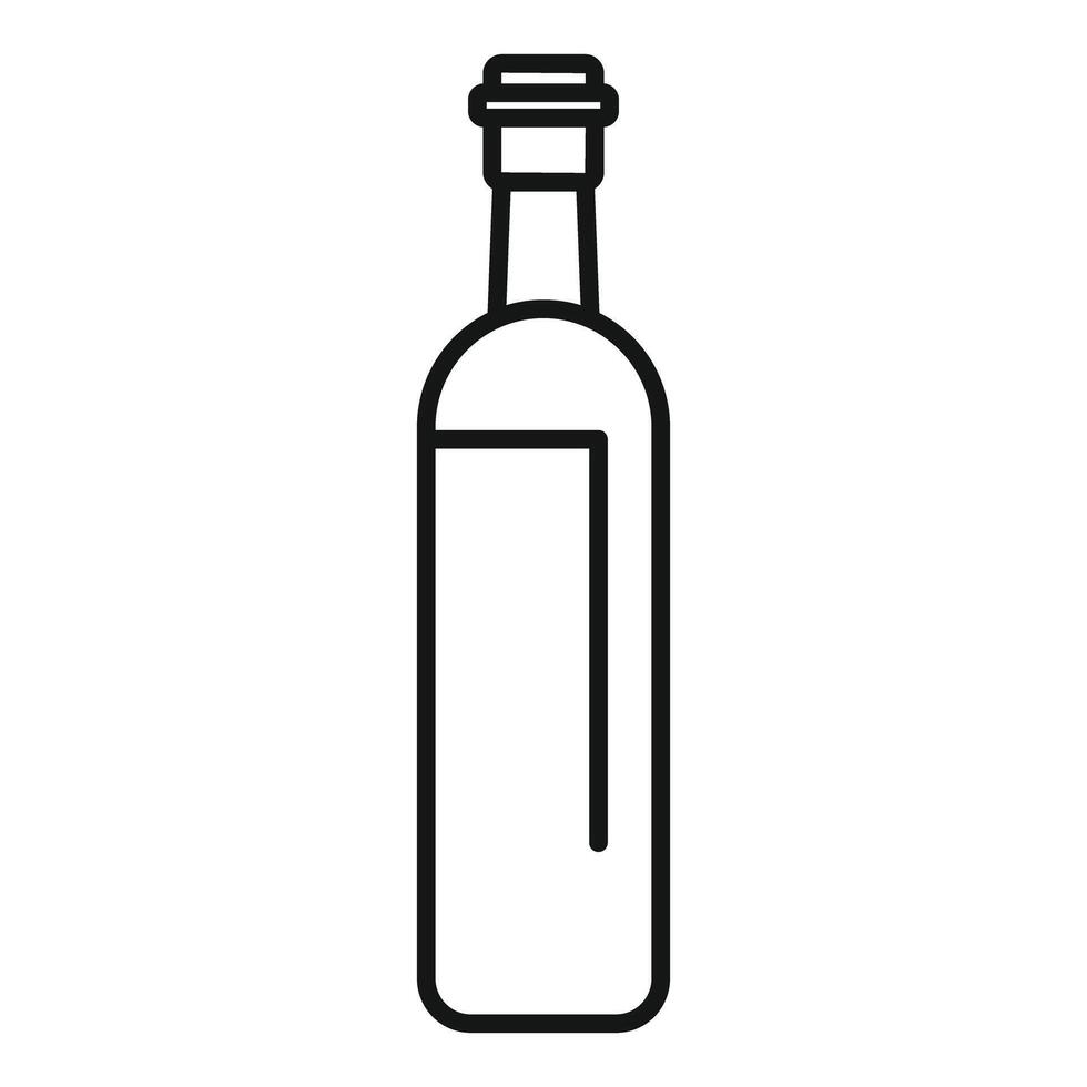 Bottle of wine with blank label for branding and design vector