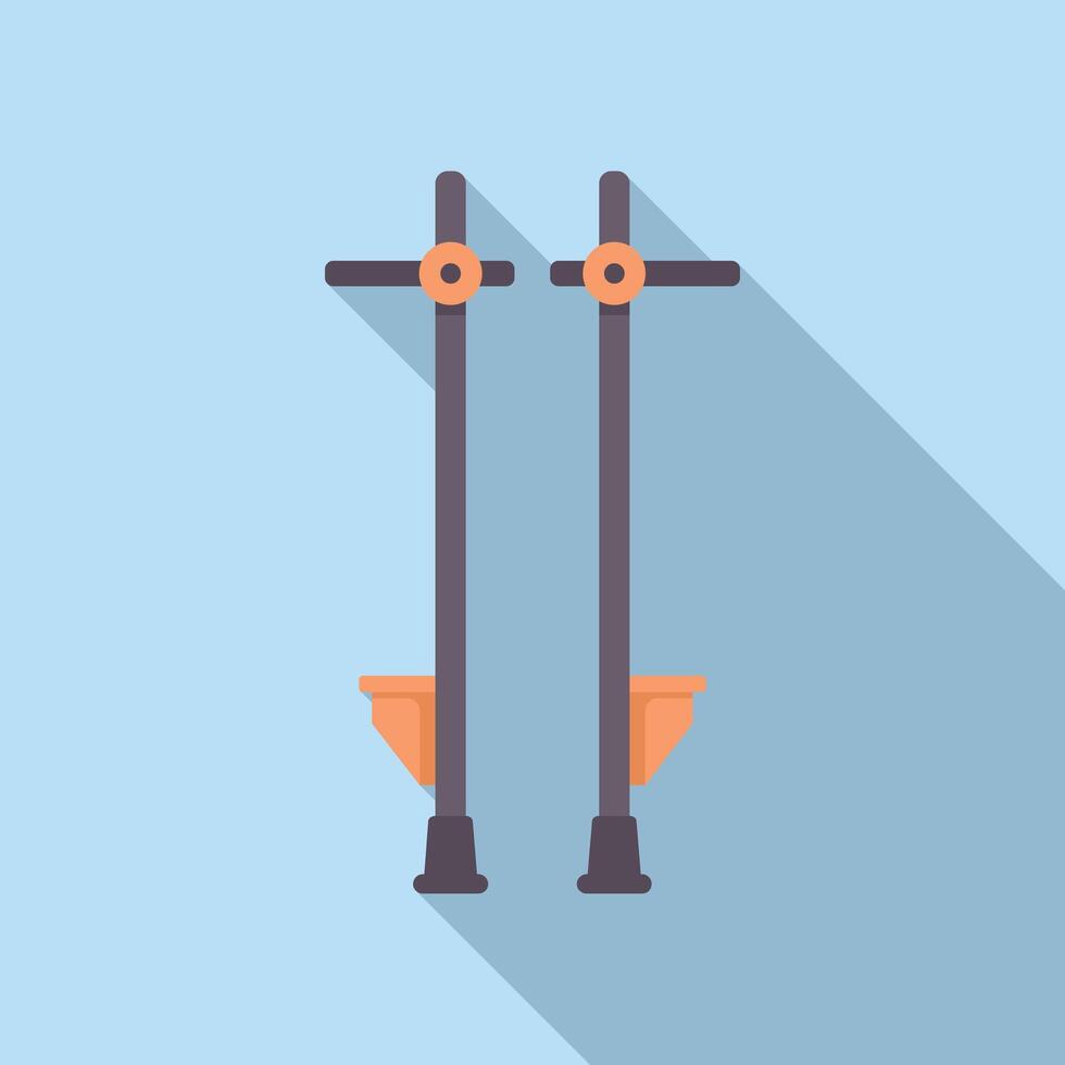 Pair of jumping stilts standing upright for recreation and exercise vector