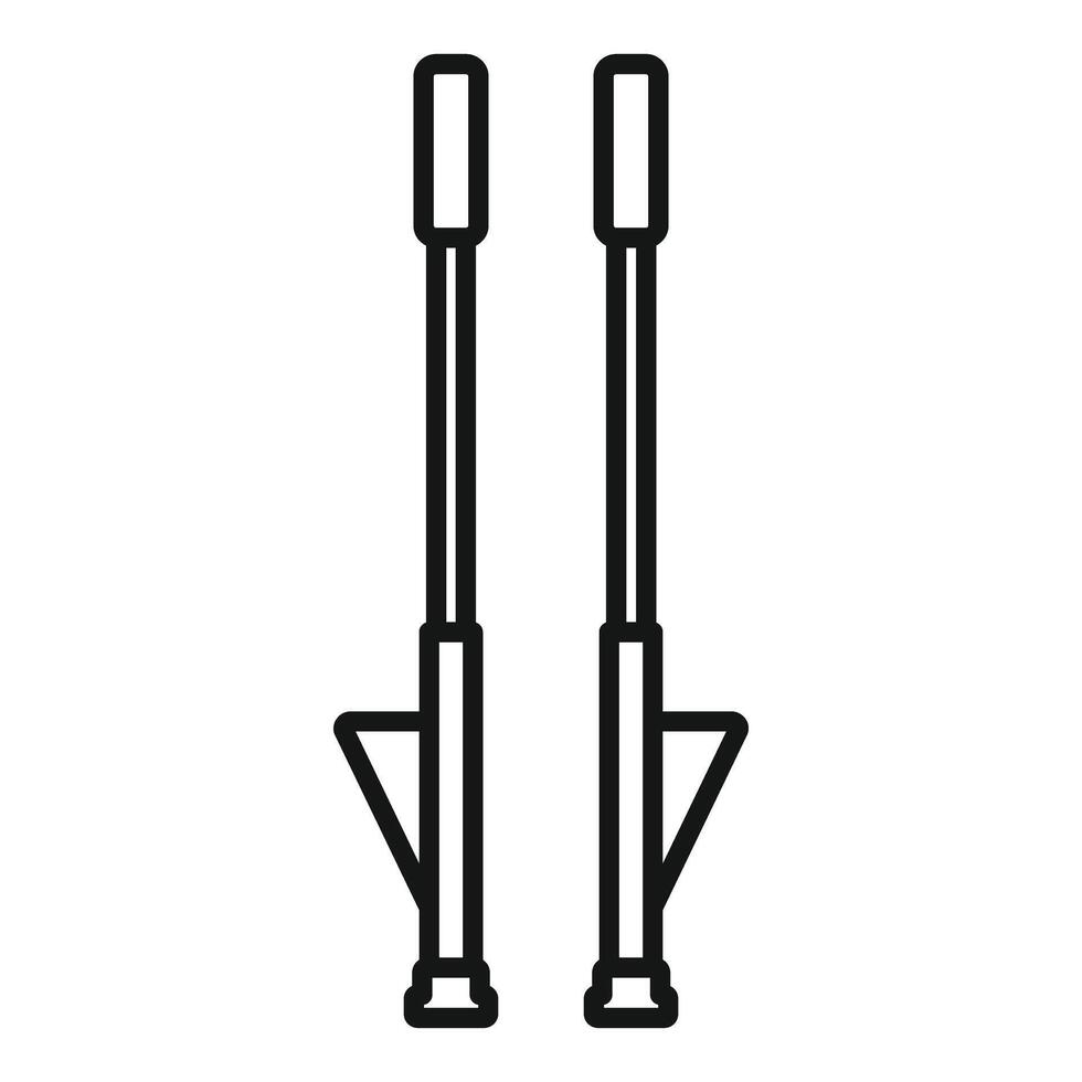 Circus stilts icon representing performance and entertainment vector