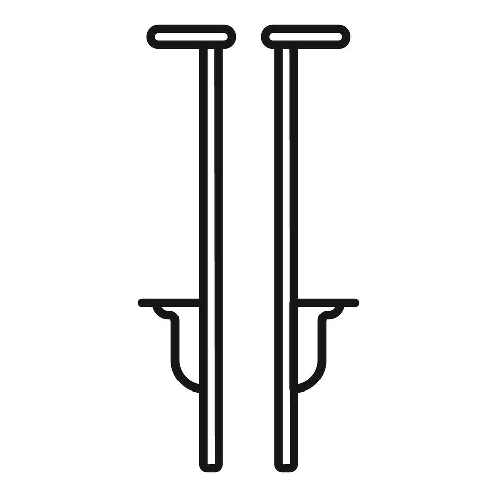 Drywall stilts icon, construction tool for working at height vector