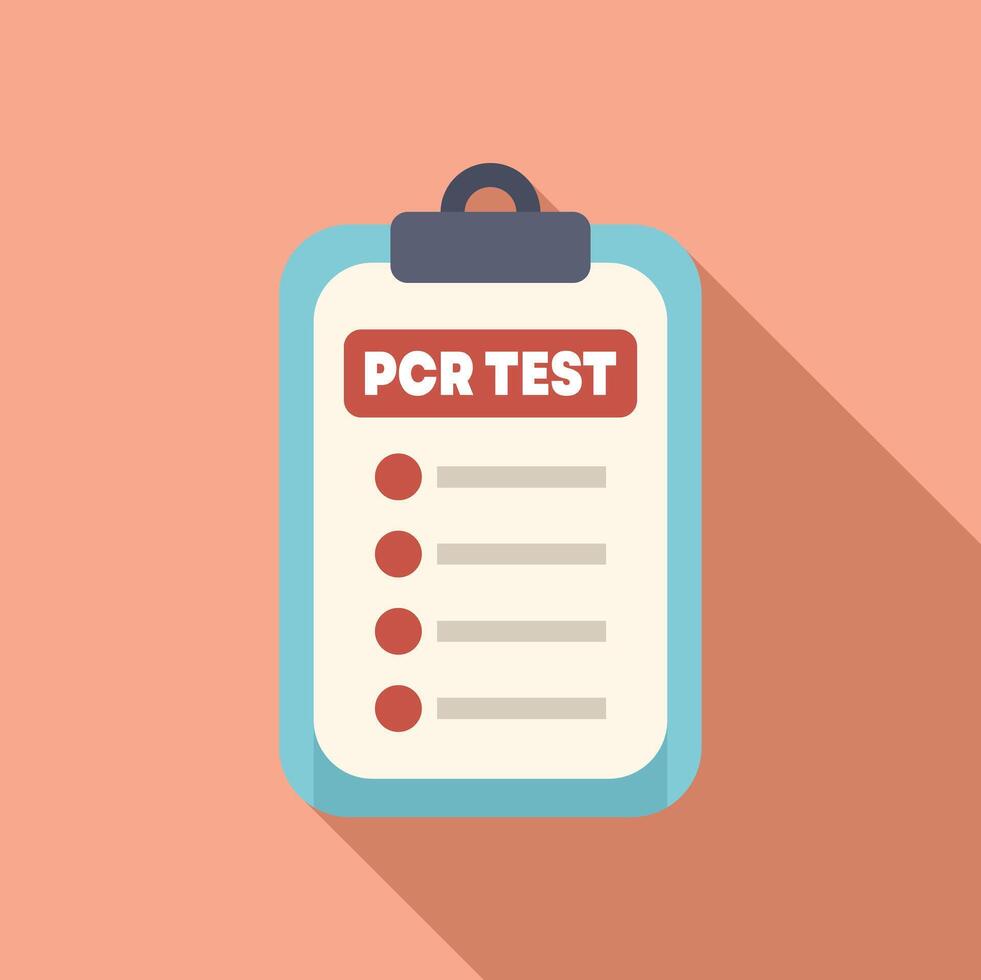 Clipboard showing pcr test result with checkboxes for positive detections vector