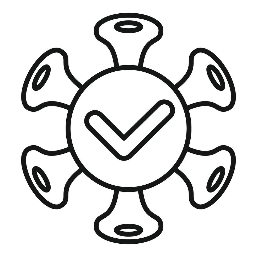Immune system defeating virus, immune system icon, immune system working vector