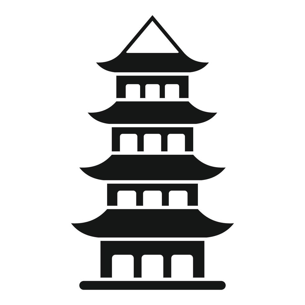 Traditional japanese building standing tall with multiple levels vector