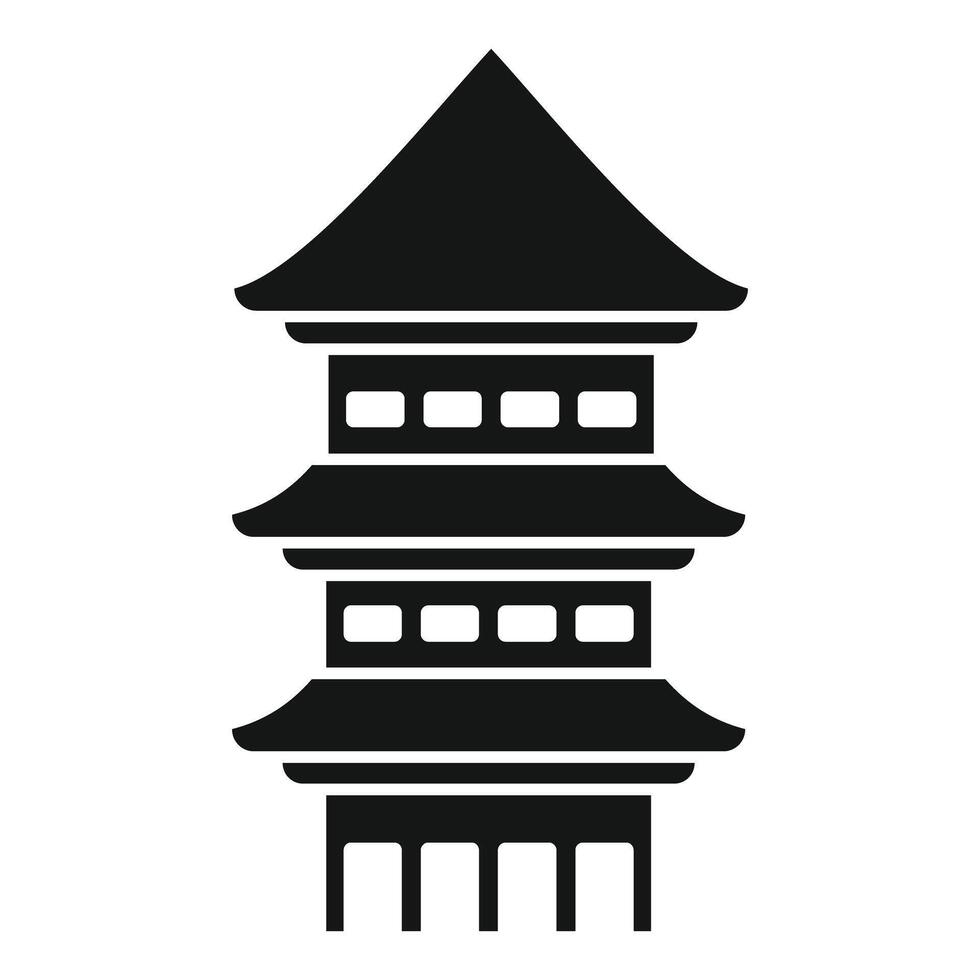 Traditional japanese pagoda temple building standing tall vector
