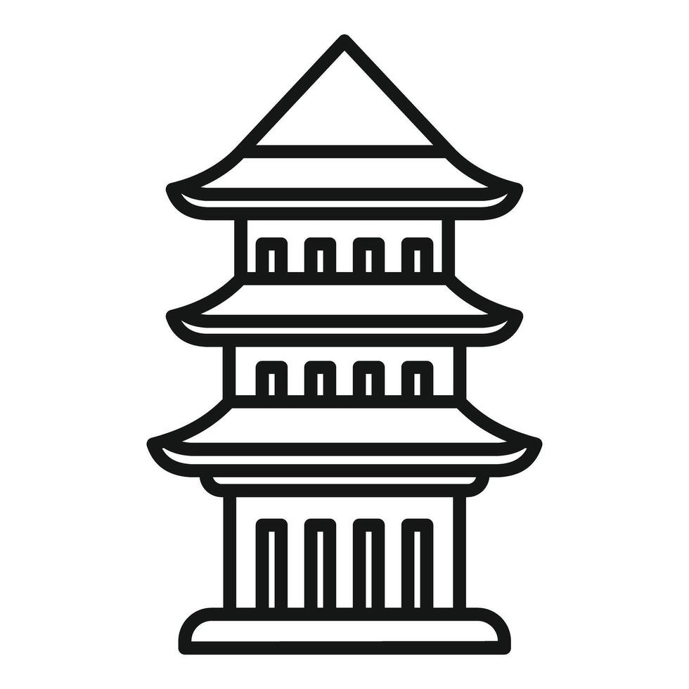 Traditional japanese pagoda temple building representing asian culture vector