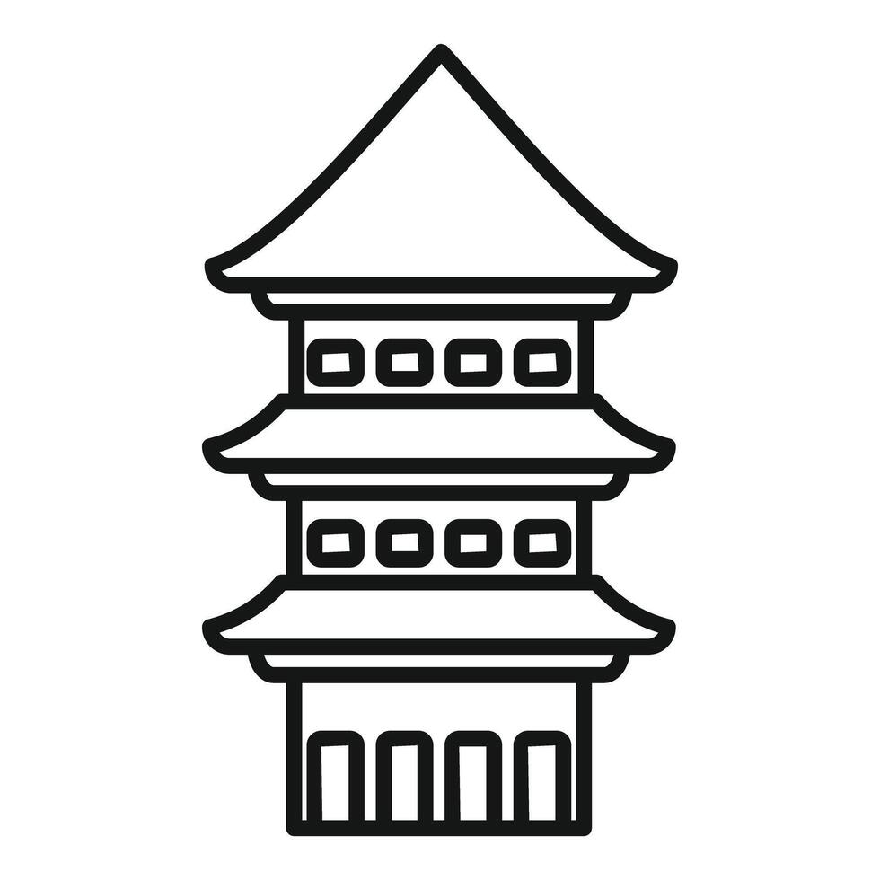 Traditional asian pagoda temple building showing eastern culture vector