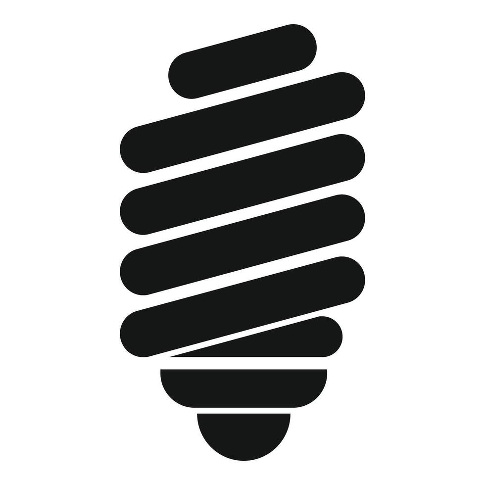 Energy saving light bulb icon in simple style isolated on white background vector