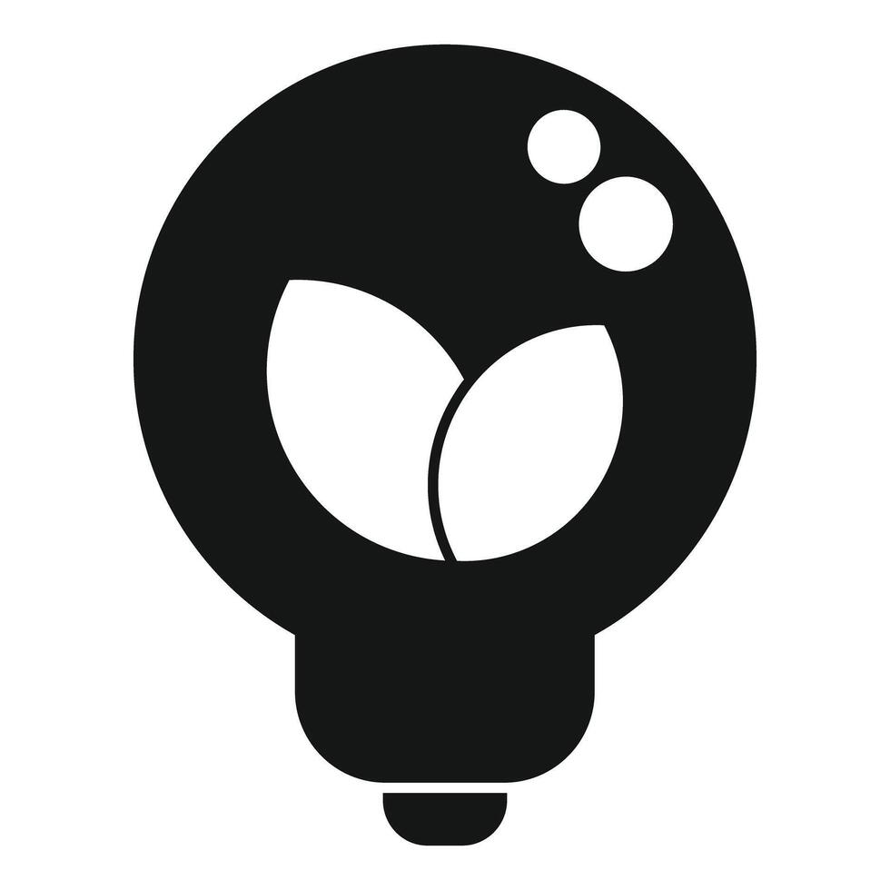 Eco light bulb showing green energy and innovation vector
