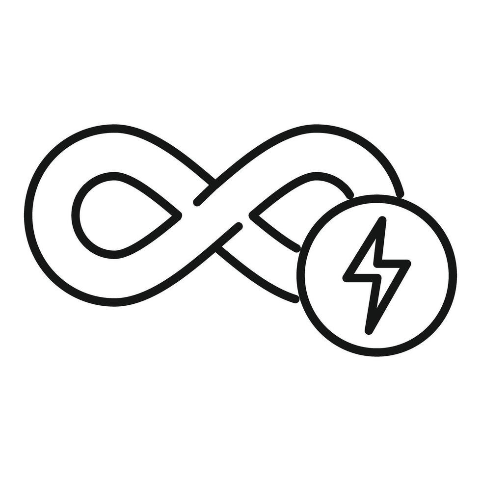 Infinity power symbol representing infinite energy source vector