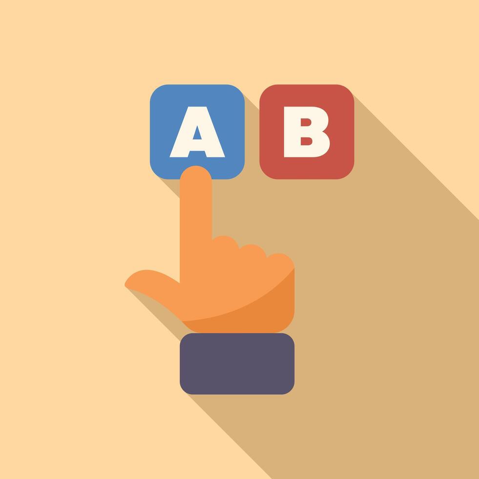 Businessman making decision choosing between option a or option b vector