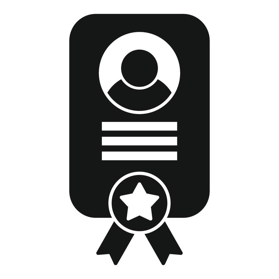 Awarding best employee of the month with certificate and star badge vector