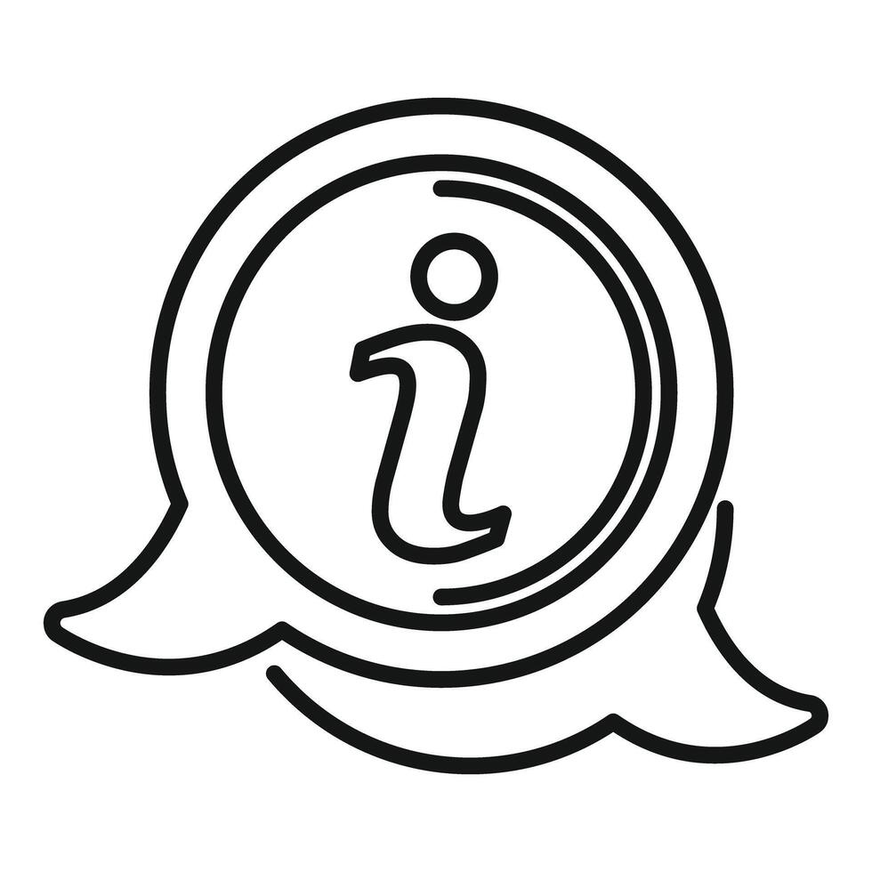 Speech bubble with information icon showing customer support vector