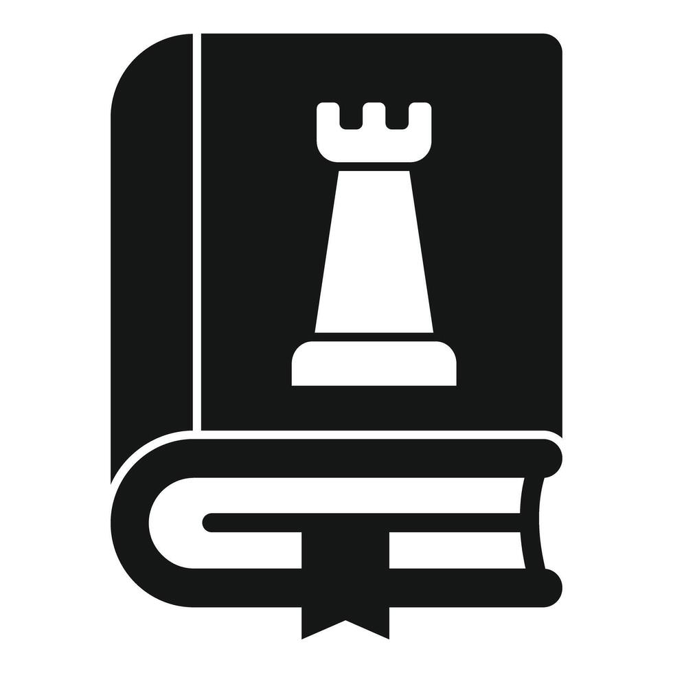 Chess book icon representing strategy and tactics vector