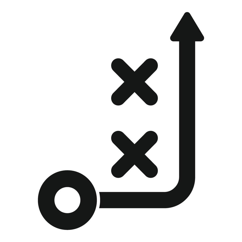 Strategy planning icon showing forward thinking and tactics vector