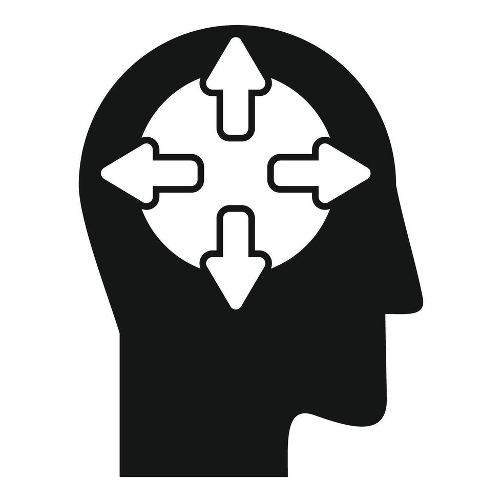 Man thinking about decision making, choosing right direction, career path vector