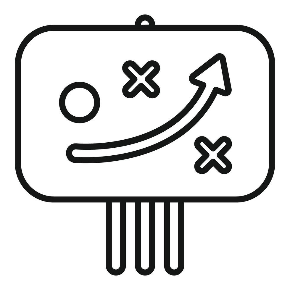 Coach presenting strategy on a flipchart during a business meeting vector