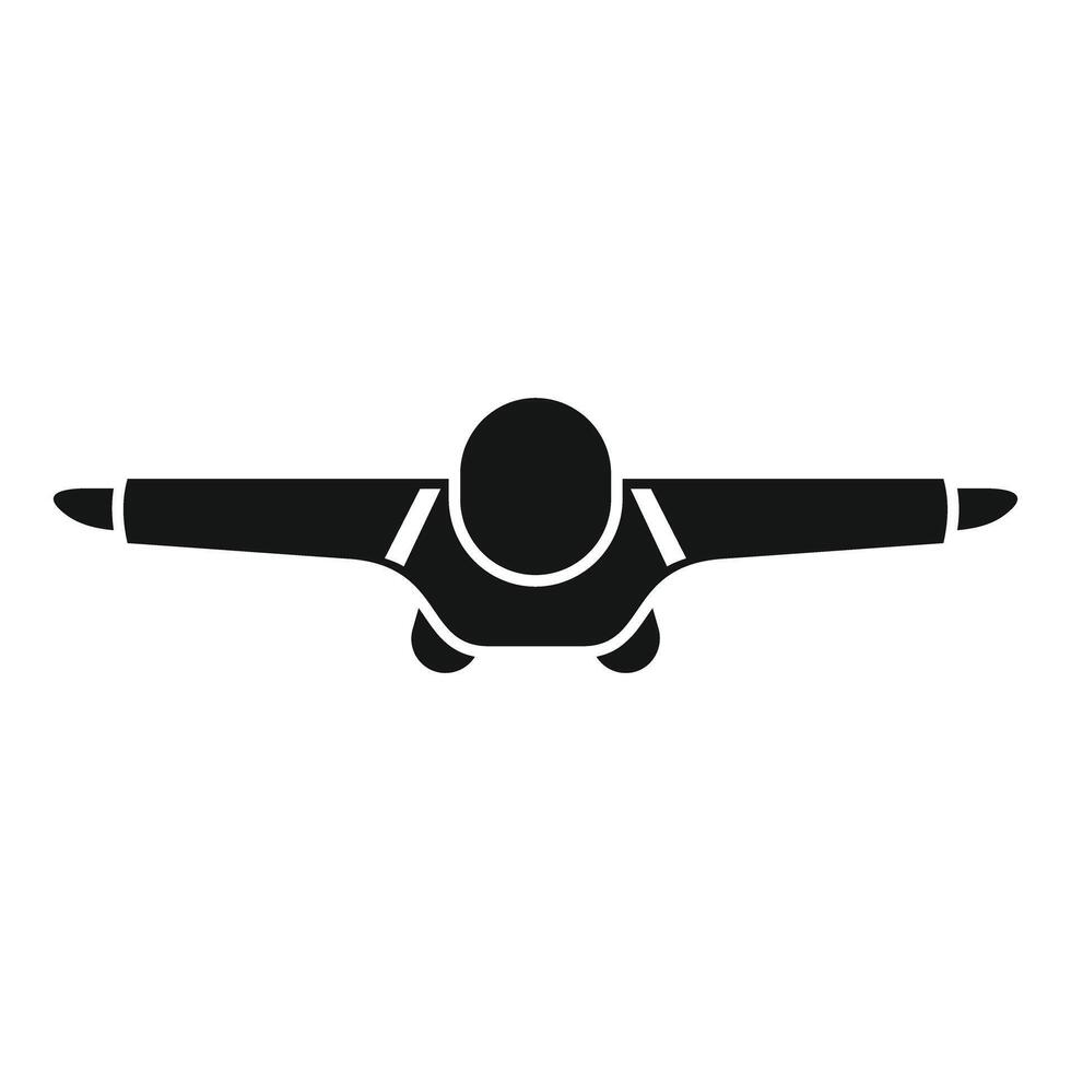 Skydiver flying in wind tunnel icon, simple style vector