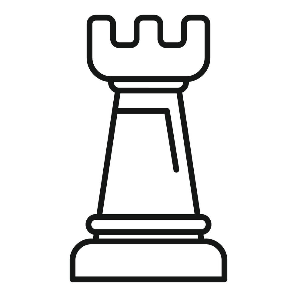 Rook chess piece standing on white background vector