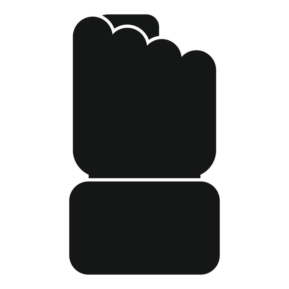 Hand showing fist gesture with folded fingers on top vector