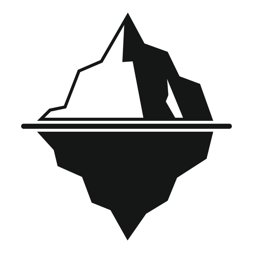 Iceberg floating showing visible and hidden danger vector