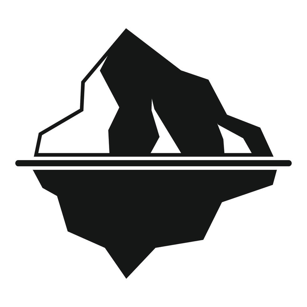 Large iceberg floating with huge underwater block vector