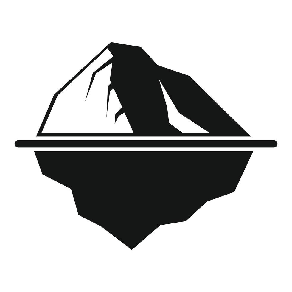 Large iceberg floating with hidden underwater danger vector