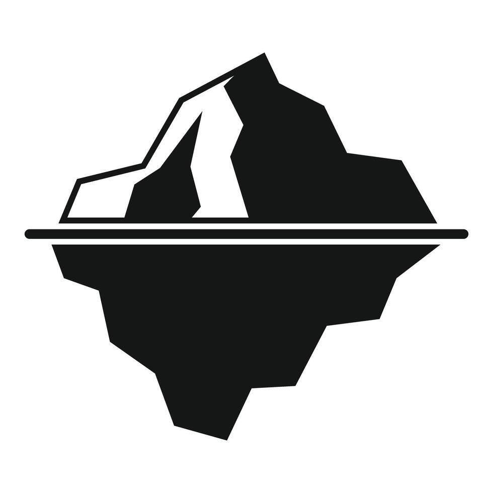Large iceberg floating with its hidden part submerged vector