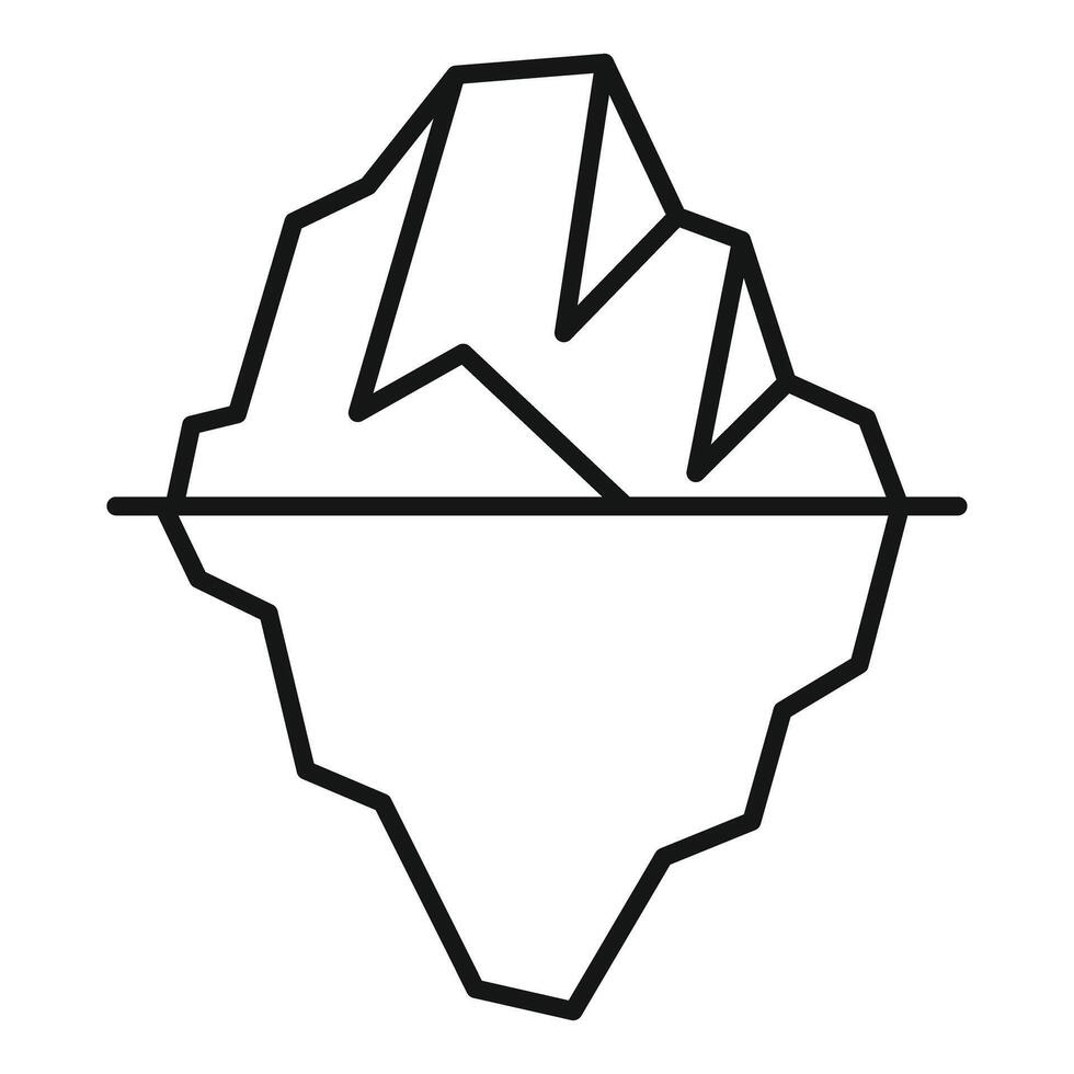 Large iceberg floating with hidden underwater danger vector