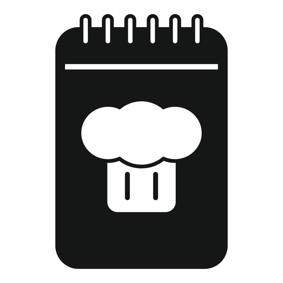 Chef cookbook notepad representing cooking recipes and cuisine vector