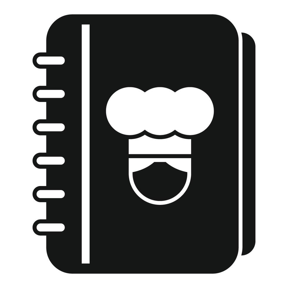 Cookbook icon representing cooking recipes and culinary arts vector