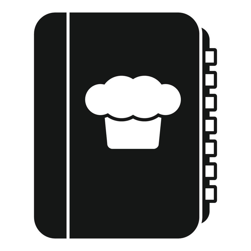 Cookbook icon showing chef hat representing culinary recipes vector