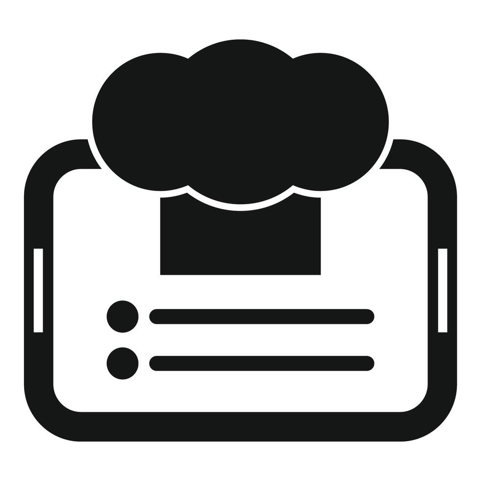 Online cooking course app icon showing culinary expertise vector