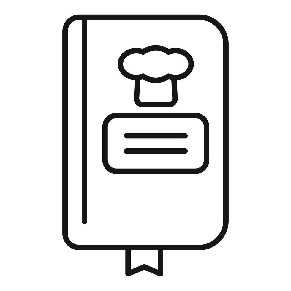 Cookbook icon with chef hat representing culinary recipes vector