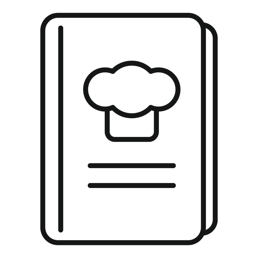 Cookbook icon featuring chef hat for culinary delights vector