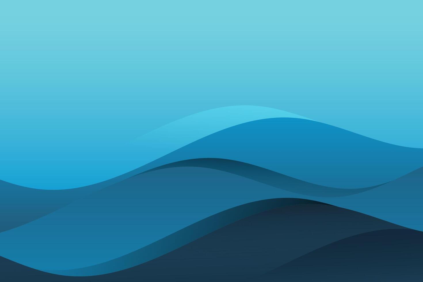 simple background with waving blue line vector
