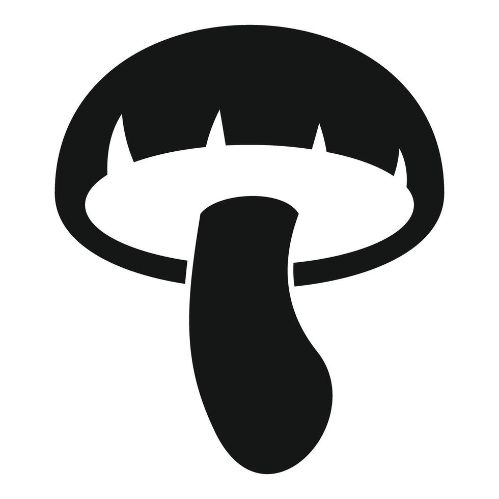 Shiitake mushroom icon showing healthy asian cuisine ingredient vector