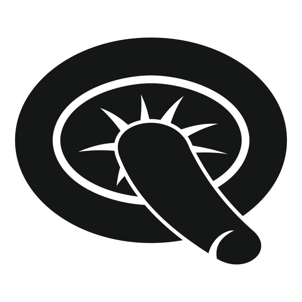 Shiitake mushroom icon showing asian cuisine ingredient growing on log vector