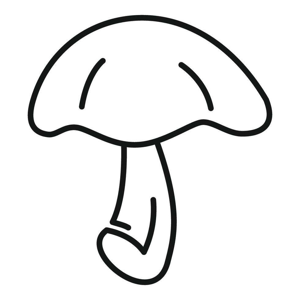 Mushroom icon showing edible fungus growing wild vector