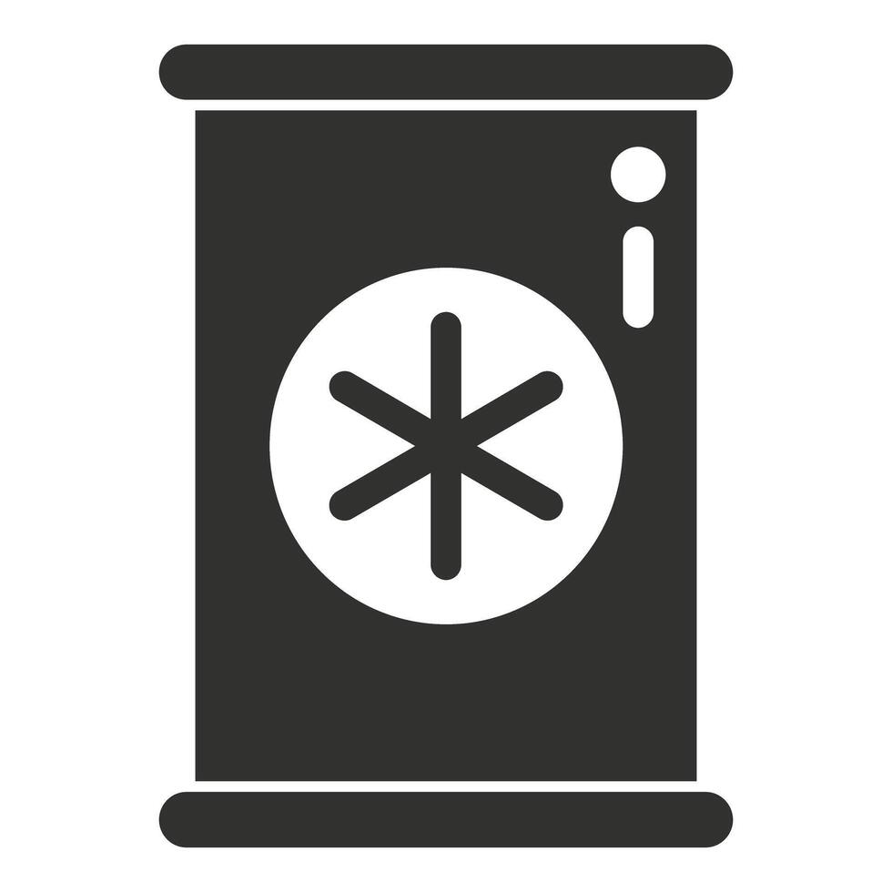 Metal barrel showing an asterisk symbol for storage and handling vector