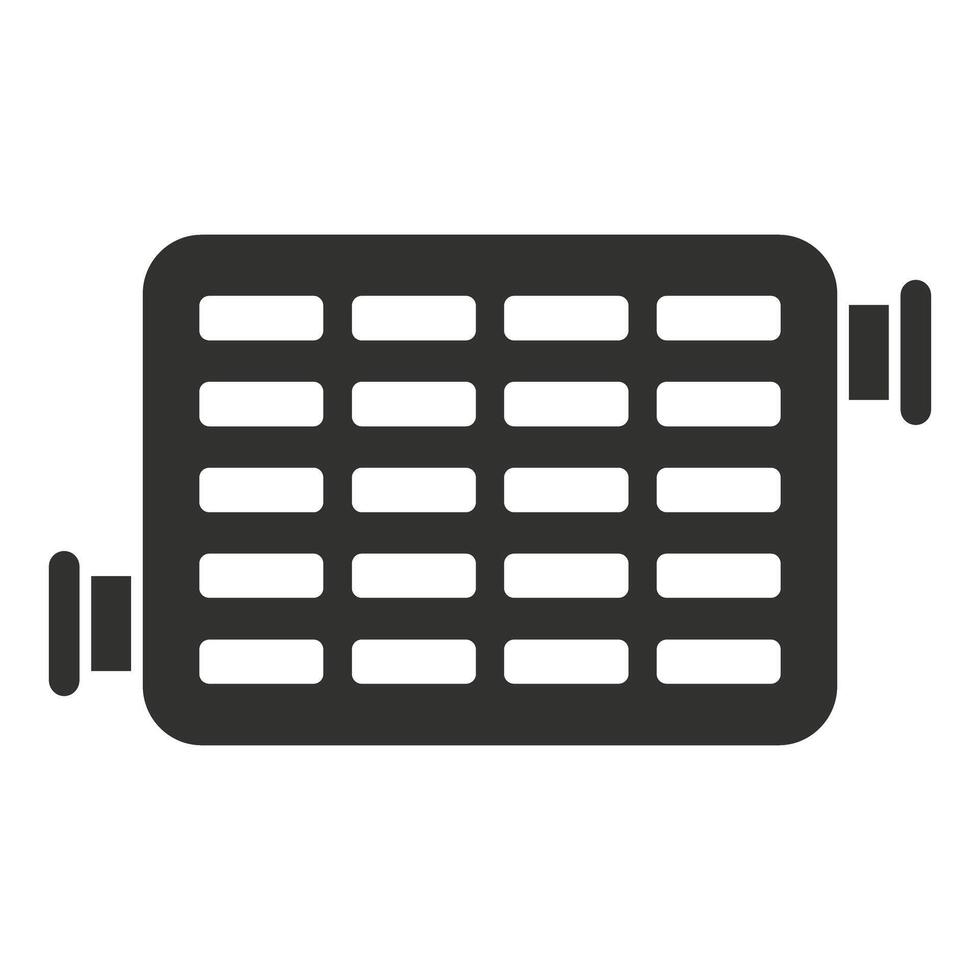 Car radiator cooling system icon showing overheating engine vector